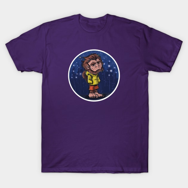 Bigfoot Stargazing T-Shirt by BoldLineImages18